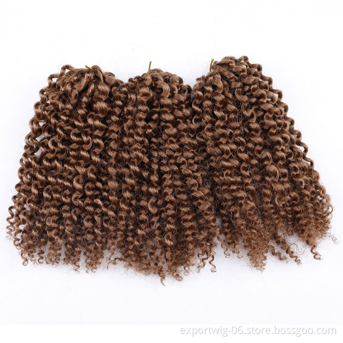 Mali Bob Twist Crochet Hair 3pcs/pack 8 INCH Marley Twist Crochet Hair Curly Soft Synthetic Crochet Hair Extensions